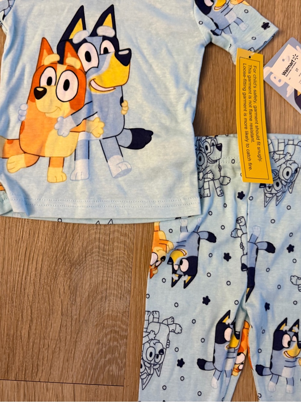 (NWT) Bluey Boy's Size 2T Blue 100% Cotton Short Sleeve Pajama Set - Picture 4 of 7
